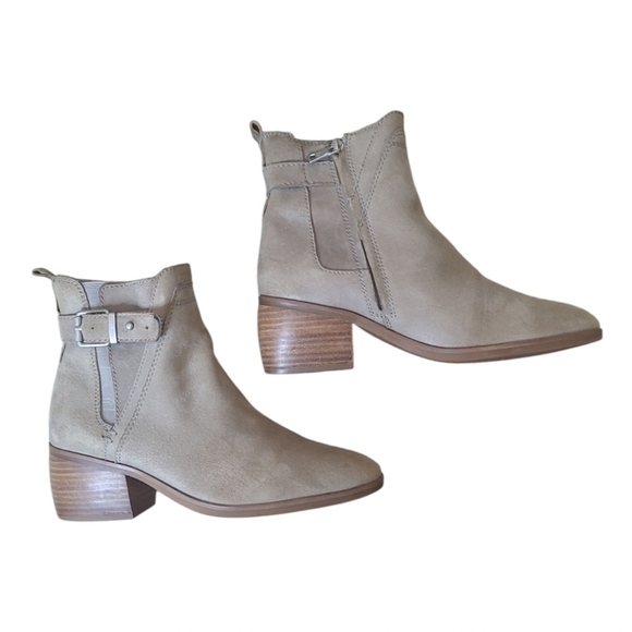 Lucca Lane Meyna Taupe Suede Ankle Boots – Size 7 - Picture 4 of 15